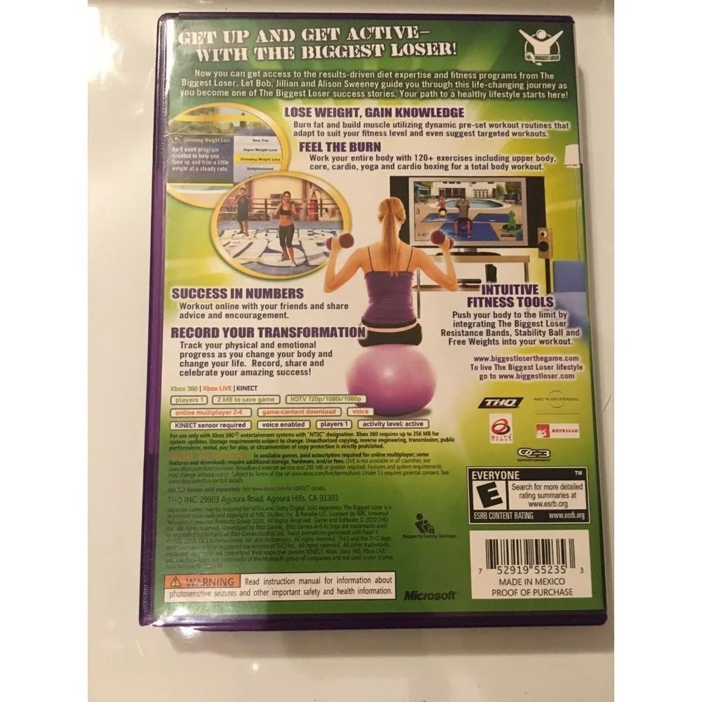 Biggest Loser Ultimate Workout (Microsoft Xbox 360, 2010)